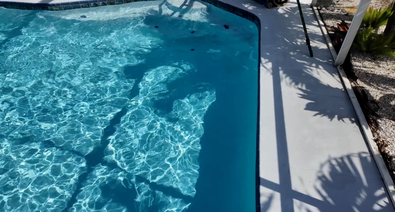 Crystal clear pool water maintained by professional service in Alhambra, CA